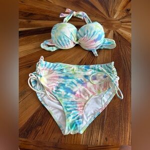 Colorful Tie-Dye Bikini Set
